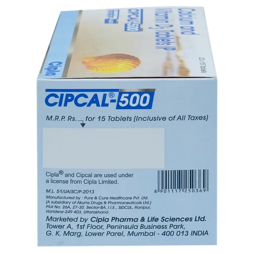 cipcal 500mg tablet 15's